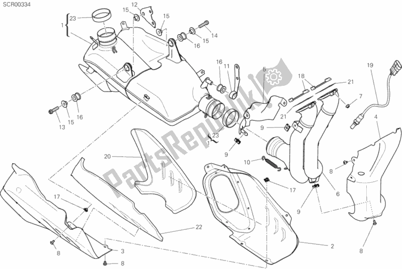 All parts for the 31a - Exhaust System of the Ducati Streetfighter V4 1103 2020